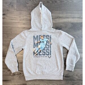 Messi Collection Youth XL 14/16 GOAT Argentina Soccer Futbol Graphic Hoodie
